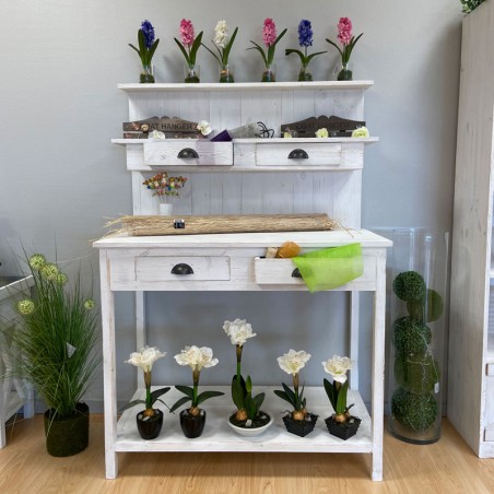 Présentoir fleuriste L119 cm, bois massif
