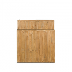 Comptoir de caisse, 2 portes, 2 tiroirs, bois massif