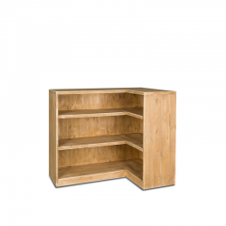 Comptoir de magasin avec angle