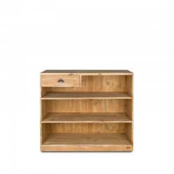 Wooden shop counter with drawer, Solid Wood | TRADIS