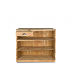 Wooden shop counter with drawer, Solid Wood | TRADIS