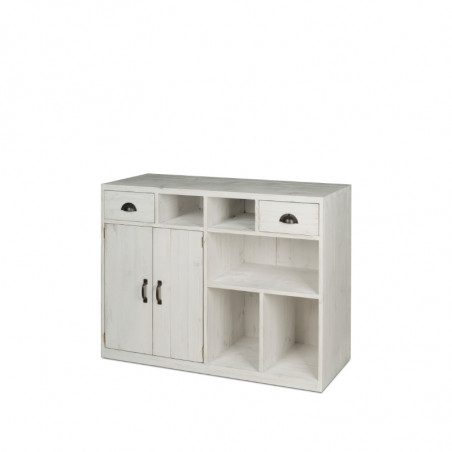Comptoir de magasin TRADIS en bois massif 2 portes 2 tiroirs