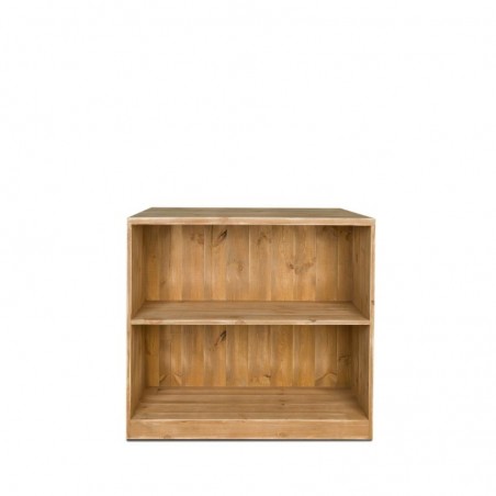 Comptoir double face, 4 casiers, bois massif TRADIS Bois Vieilli