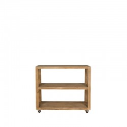 Console table 2 levels on wheels, solid wood TRADIS