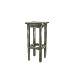 Tabouret de bar H75 cm, bois massif