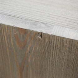 Cube de présentation, Gris de Payne, bois massif zoom