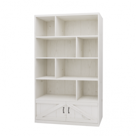 8-cube shelf unit 2 doors H195 Blanc Camarillo