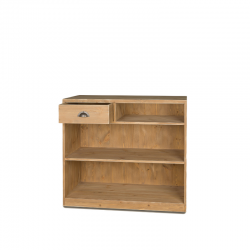 Comptoir de magasin avec tablette, bois massif