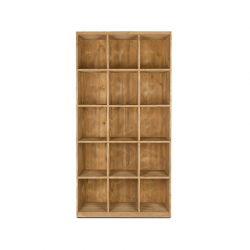 Etagère 15 casiers L99 cm, bois massif