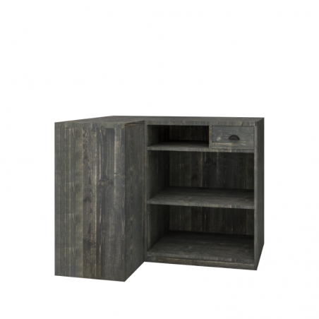 Comptoir d'angle modulable en bois massif