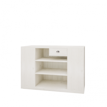 Comptoir de magasin avec double exposition, bois massif
