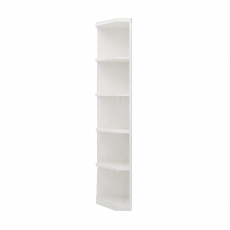 5-tier corner display rack, W39, Solid wood blanc camarillo