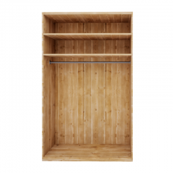 Armoire penderie à vêtements, bois massif