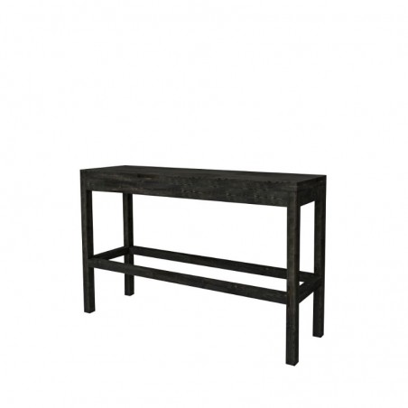 Banc de mange debout 2 personnes bois massif TRADIS Noir charbonneux