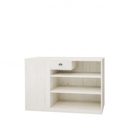 Comptoir d'accueil pour commerce bois massif Blanc Camarillo