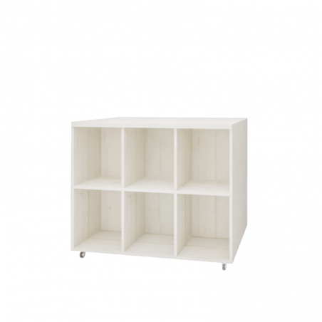 Double sided retail store display, 12 compartments Blanc Camarillo