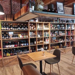 4-tier shelf unit 2 cupboards, solid wood l119 restaurant