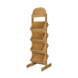 4-tier wooden display stand with display fixtures, Solid wood | TRADIS