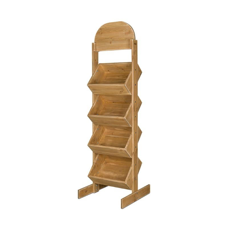 4-tier wooden display stand with display fixtures, Solid wood | TRADIS 4-tier wooden display stand with display fixtures, Solid wood | TRADIS