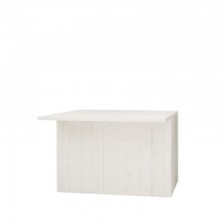 Comptoir d'accueil norme PMR L119 bois massif blanc camarillo