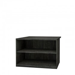 Comptoir d'accueil norme PMR L119 bois massif Noir charbonneux