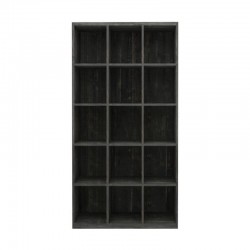 étagère à 15 casiers 99 cm en noir charbonneux