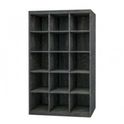 etagere 15 casiers noir charbonneux