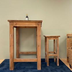 Tabouret de bar TRADIS en bois massif H 75 cm