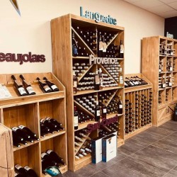 Présentoir à vin TRADIS en bois massif 6 casiers ambiance