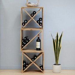 Wine rack in solid wood 24 bottles | TRADIS