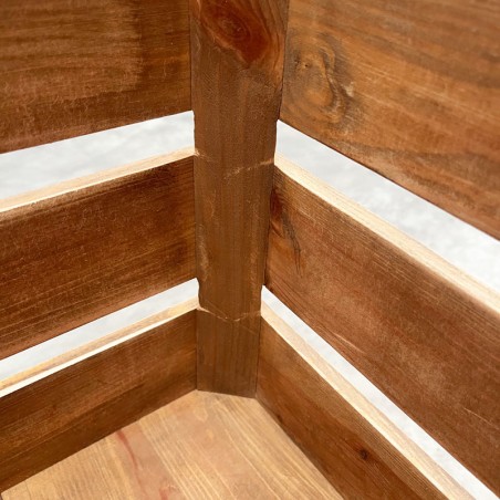 Caisse en bois massif, meuble d'occasion