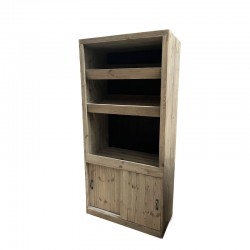 Etagère boulangerie à compartiments, 2 portes coulissantes