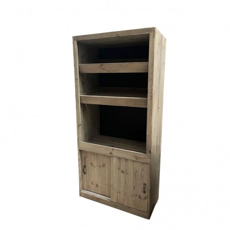 Etagère boulangerie à compartiments, 2 portes coulissantes