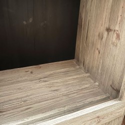 Etagère boulangerie à compartiments, 2 portes coulissantes, meuble d'occasion