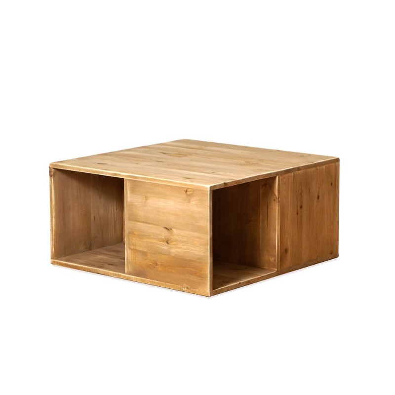 Solid wood coffee table with compartments, second-hand furniture Solid wood coffee table with compartments, second-hand furniture