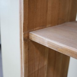 Etagère ouverte, 6 casiers, 2 portes en bois massif, meuble d'occasion | Tradis
