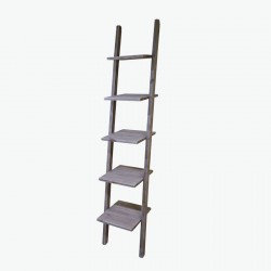 Etagère échelle en bois massif, Gris de Payne, meuble d'occasion | TRADIS
