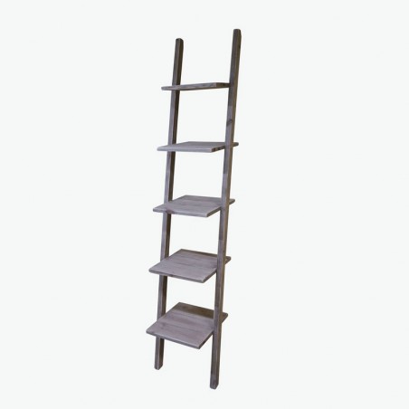 Etagère échelle en bois massif, Gris de Payne, meuble d'occasion | TRADIS