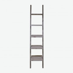 Etagère échelle en bois massif, Gris de Payne, meuble d'occasion | TRADIS