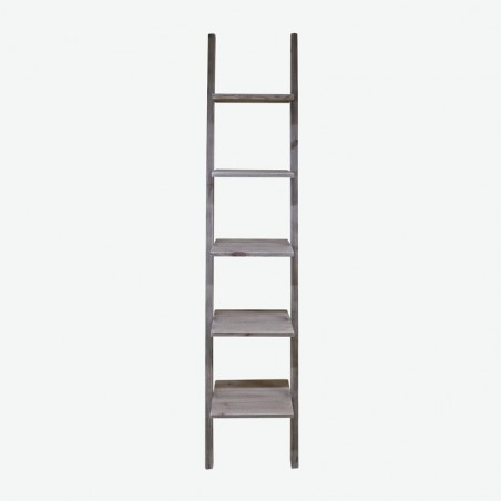 Etagère échelle en bois massif, Gris de Payne, meuble d'occasion | TRADIS