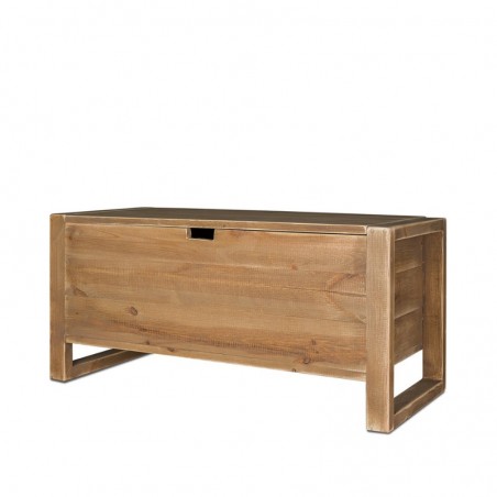 Coffre de rangement en bois massif, meuble d'occasion | TRADIS