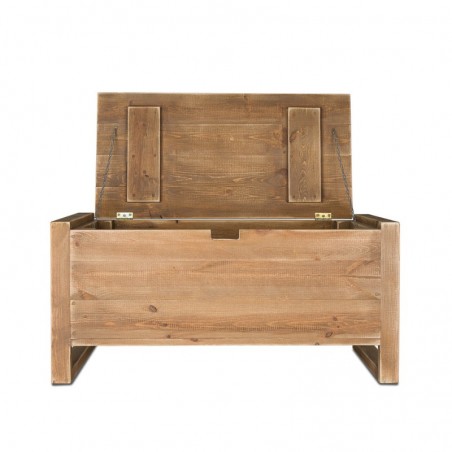 Coffre de rangement en bois massif, meuble d'occasion | TRADIS