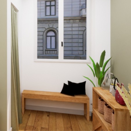 Banc L129, bois massif TRADIS Bois Vieilli ambiance