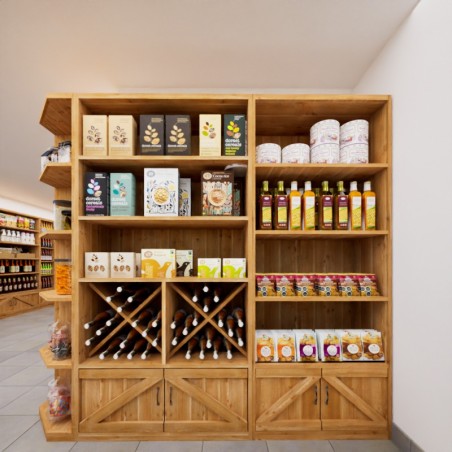 étagère à vin et épicerie de 5 niveaux ambiance
