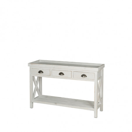 Table console fleuriste TRADIS en bois massif