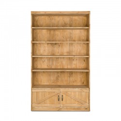 5 level shelf unit 2 doors, Solid wood | TRADIS