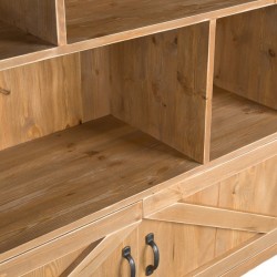 8-cube shelf unit 2 doors H200, solid wood | TRADIS