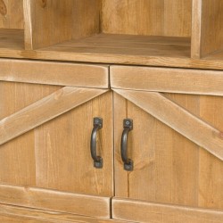 9-cube shelf unit 2 doors, solid wood | TRADIS