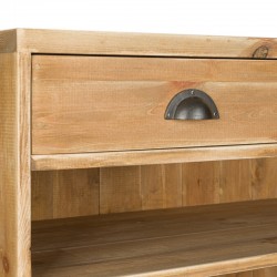 Comptoir d'accueil avec tiroir, bois massif zoom