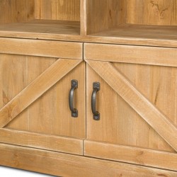 8-cube shelf unit 2 doors, solid wood | TRADIS